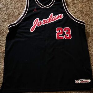 Jordan Black and Red Basketball Jersey